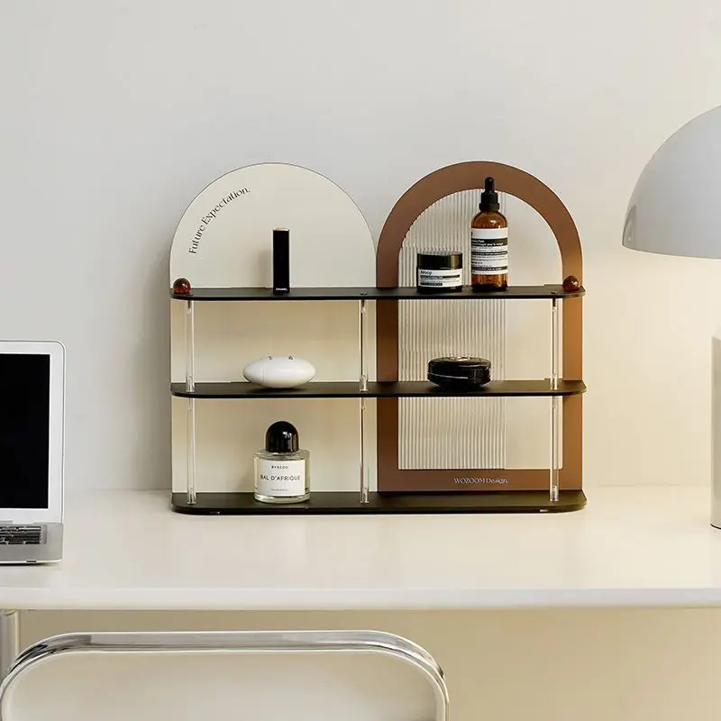 Tabletop multi-layer storage rack, wind-style living room, entryway, bedroom