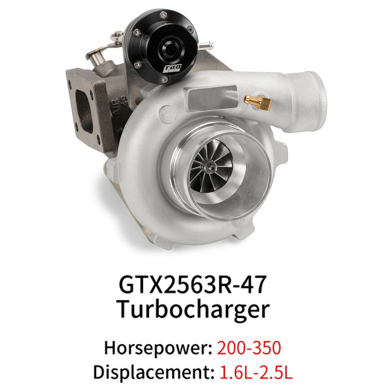 

Turbo GTX2563R-47 GTX2563R GT25 1.6-2.5L,A/R 0.49,0.64,Ball Bearing Performance Turbocharger Forged Wheel