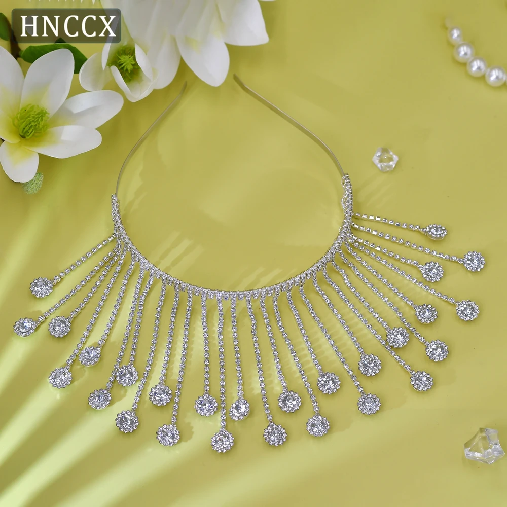 HNCCX Fashion Rhinestone Chain Head Wedding For Bridal Beautiful Hairstyles Crystal Hair Accessories Gifts CP558