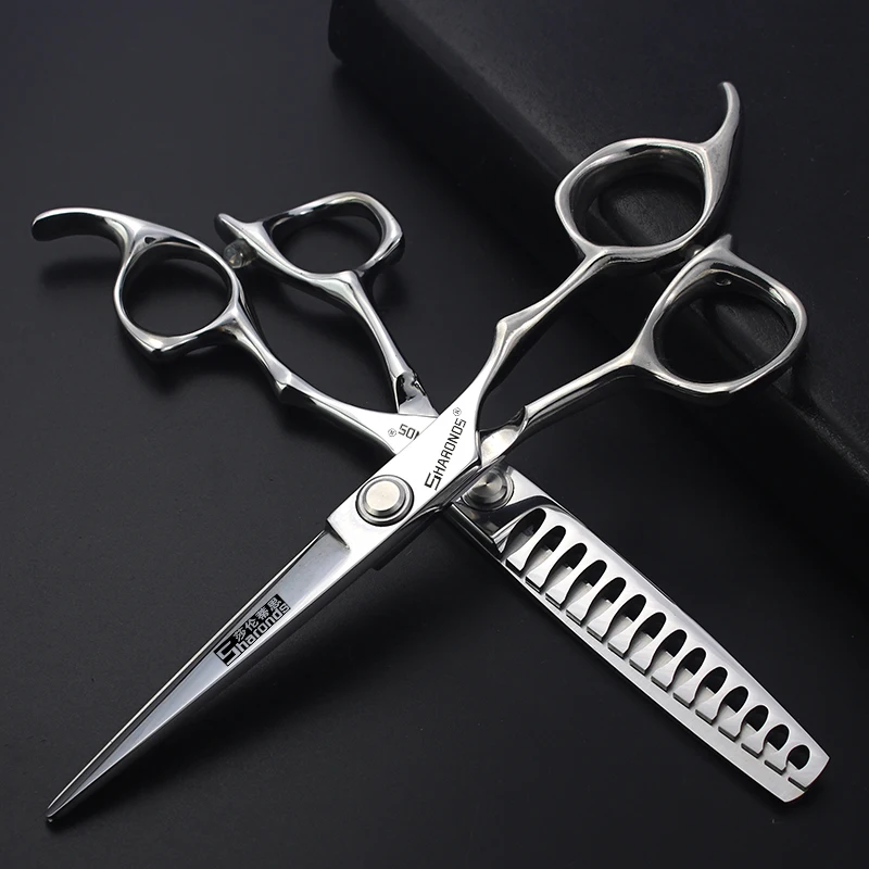 6/7/8/9 inch hairstylist's hair clippers flat scissors, thin teeth scissors, professional hair clippers, household scissors set.