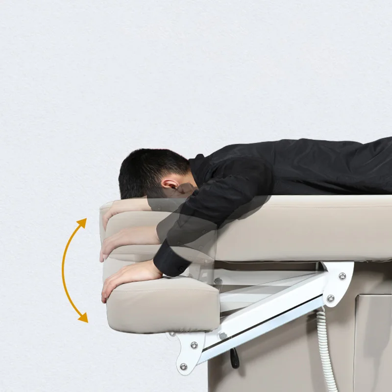 الطراز الحديث مع مقصورات تخزين الأضواء الملونة 3 أدوات تحكم في المحركات مساند للذراعين الناعمة سرير تدليك سرير التجميل #5