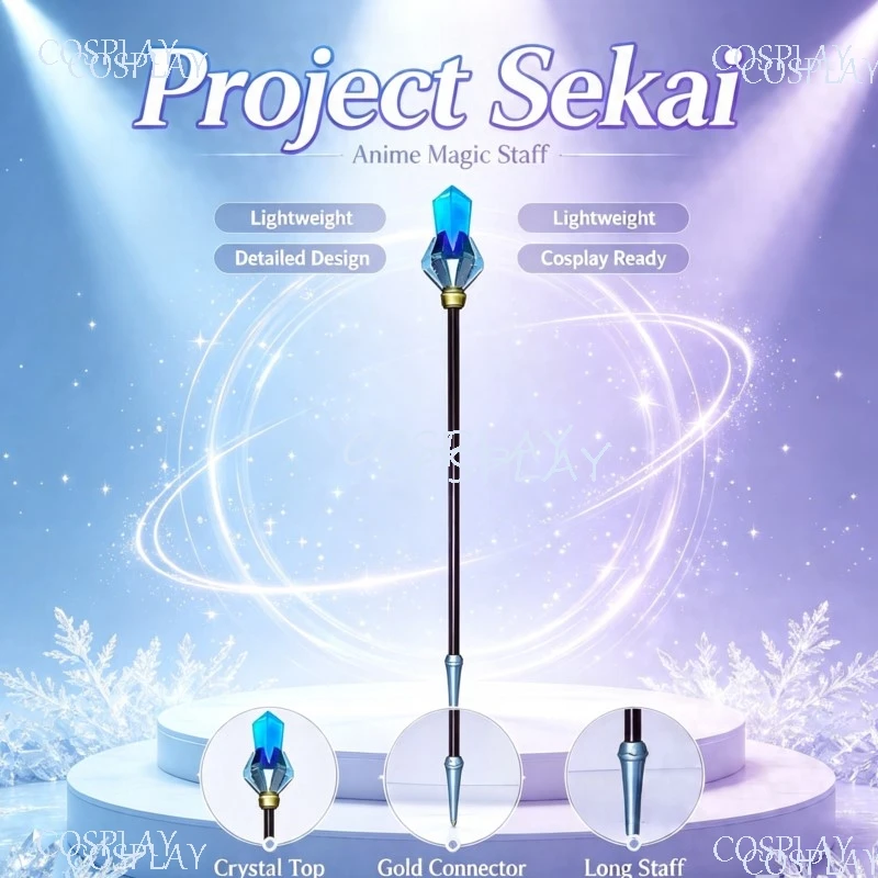 Snow Not Glowing Staff Magic Magical Anime Game Project Sekai Cosplay Mikuu Props 3D Polylactic Acid Props Accessories 코스프레
