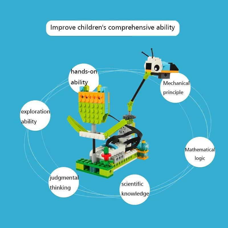 Mindstorms dos-Briques électroniques robotiques programmées pour enfants, jouets à tige électrique amusants, compatibles avec Wedo2.0, bricolage, 45300