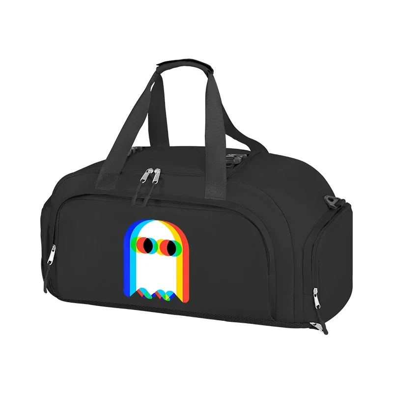 Cartoon Ghost Print Gym Travel Duffel Bag Backpack Large Capacity Sports Backpack Water Resistant Hand Crossbody Weekend Bag - view 5
