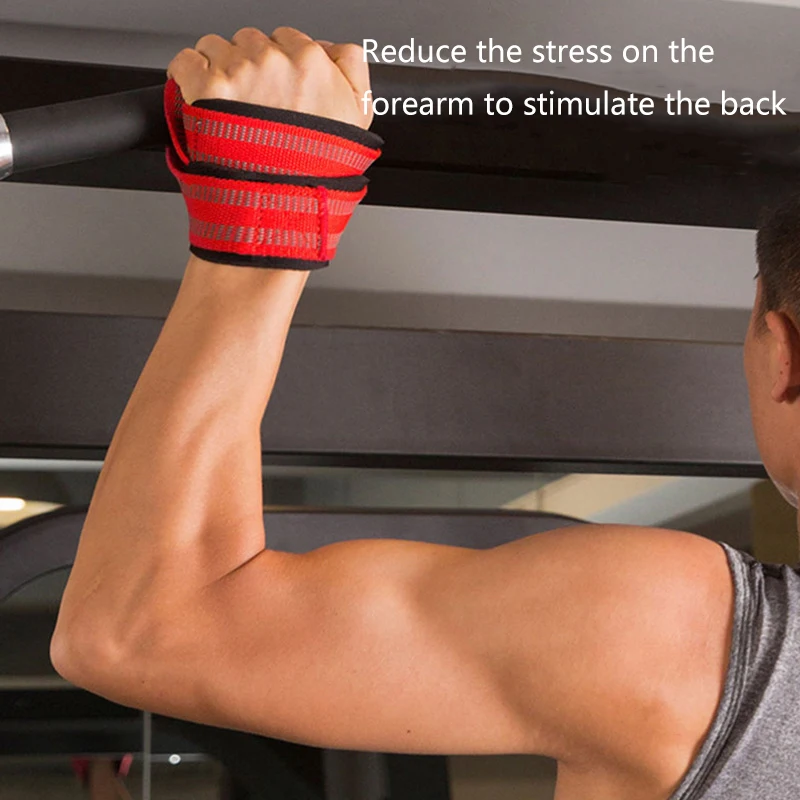 1 زوج رفع الأثقال حزام اليد المضادة للانزلاق الرياضة اللياقة البدنية معصم يلتف الأشرطة رياضة دعم رفع قبضة حزام اللياقة البدنية كمال الاجسام