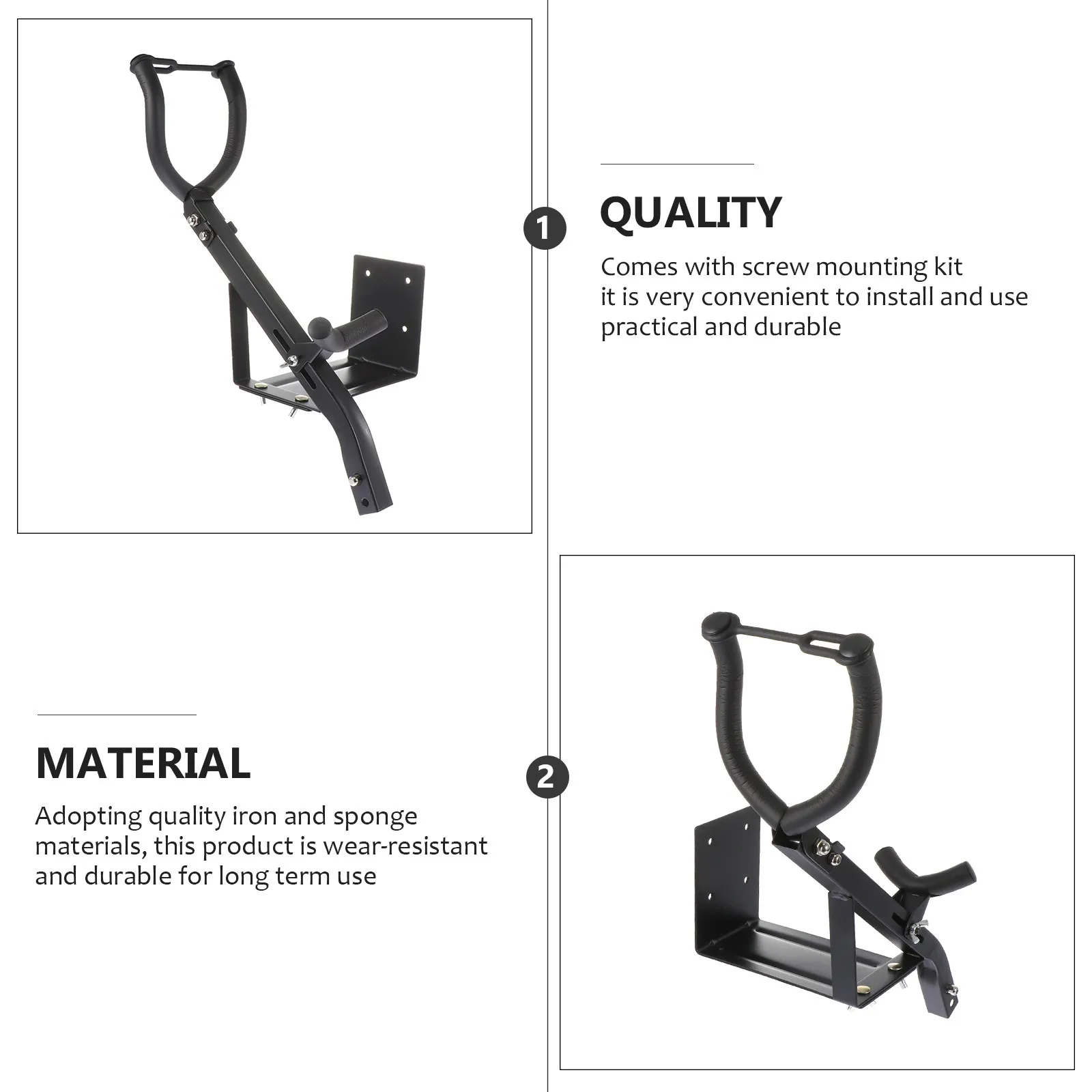 1Pcs Heavy Duty Saxophone Holder Rack Iron Frame Soft Sponge Padding Wall Mounted Saxophone Display Stand for Home Studio