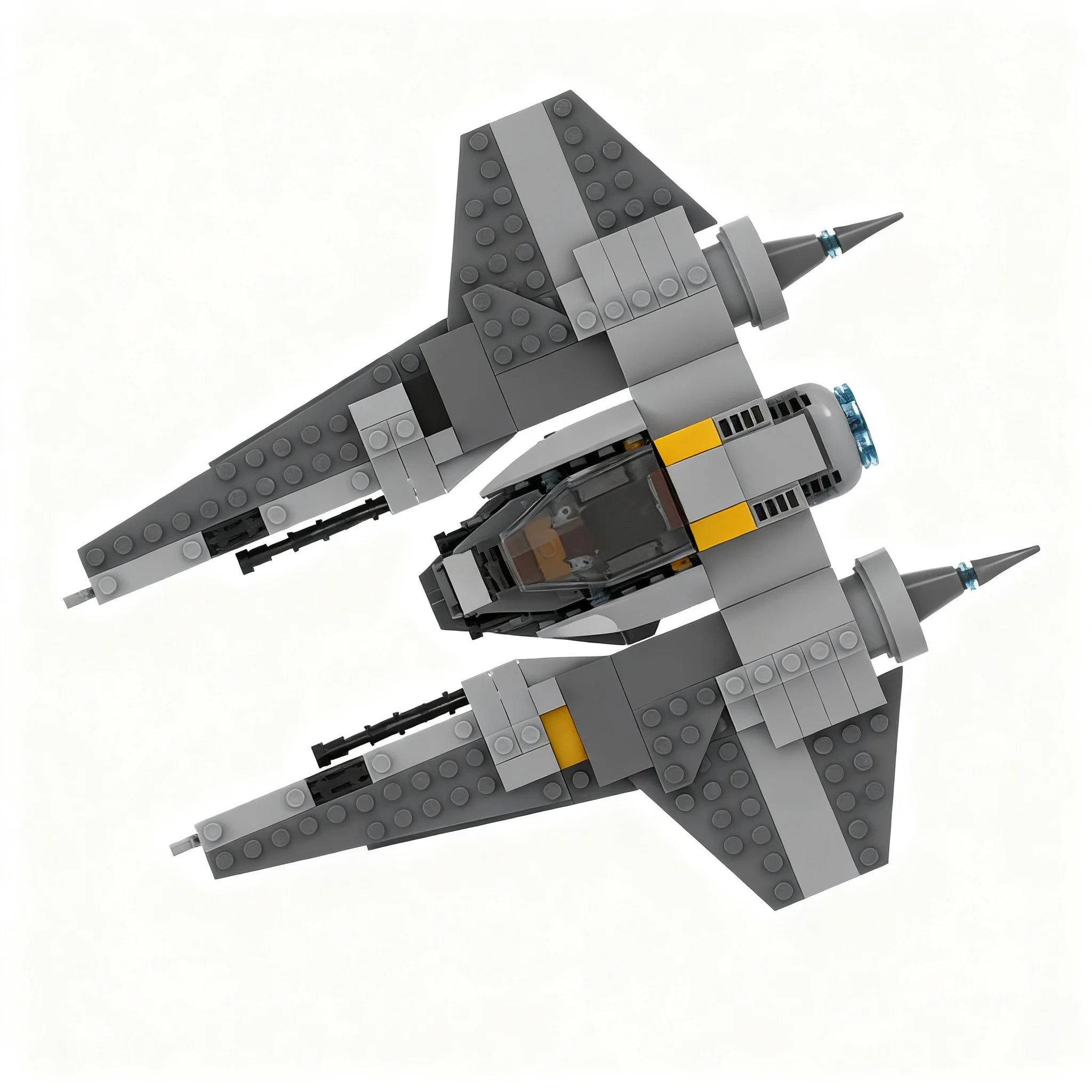 207pcs MOC Star Battle Mando's Fang Fighter - Alternative Model Building Blocks Architecture Toys Christmas Gifts Birthday Art