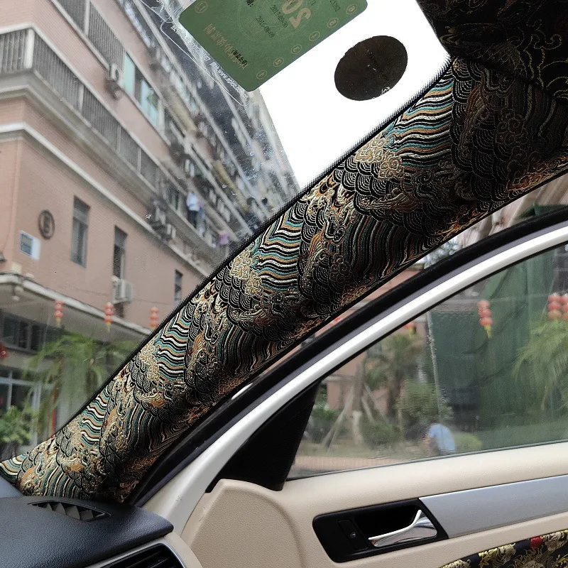ABC Pillars JDM Style Car Interior Creative Stickers Adhesive Embroidery Trendy Car Stickers, interior ceiling modification