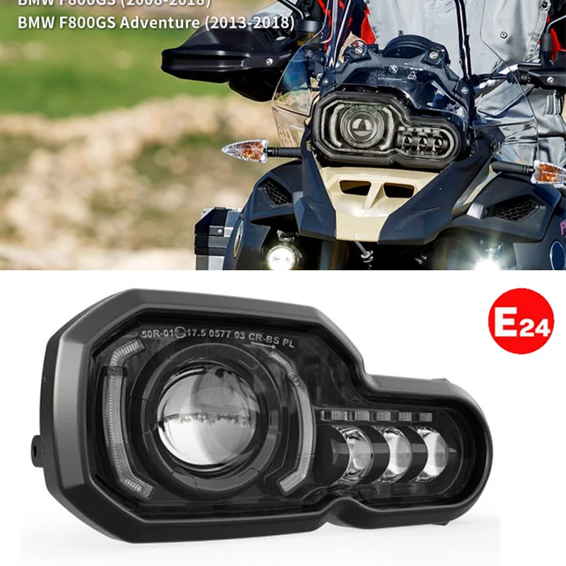 

1pc New E24 Complete LED Projector Headlight For BMW F800GS F800R F 650 700 800 GS F 800GS ADV Adventure Driving Headlight