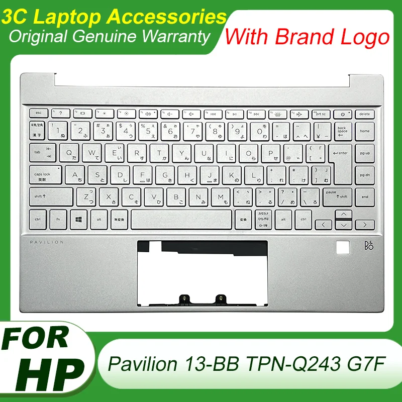 

New Japanese Keyboard For HP Pavilion 13-BB TPN-Q243 G7F Laptop Palmrest Upper Case with Japan Keyboard Backlight M14301-291