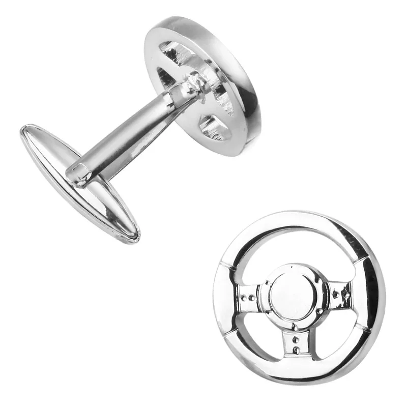 High quality steering wheel cufflinks for men's wedding French shirt cuffs buttons, the best choice for gift giving