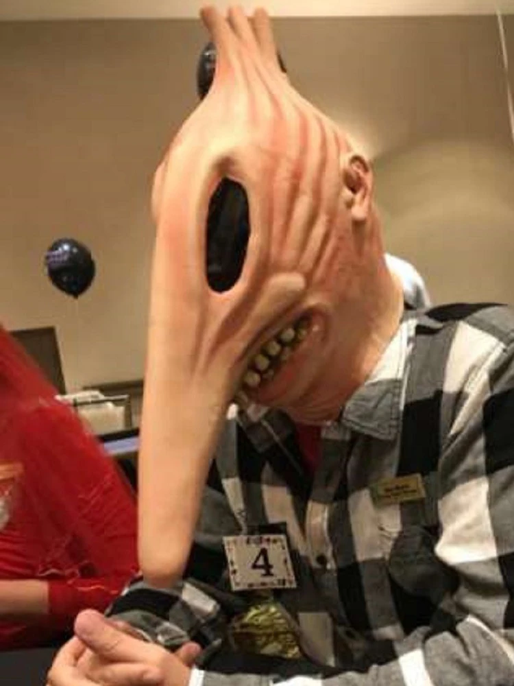 Máscaras de Adam y Barbara, accesorios de Cosplay de terror para Halloween, decoración navideña, disfraces de juego de rol, máscaras, disfraz peludo