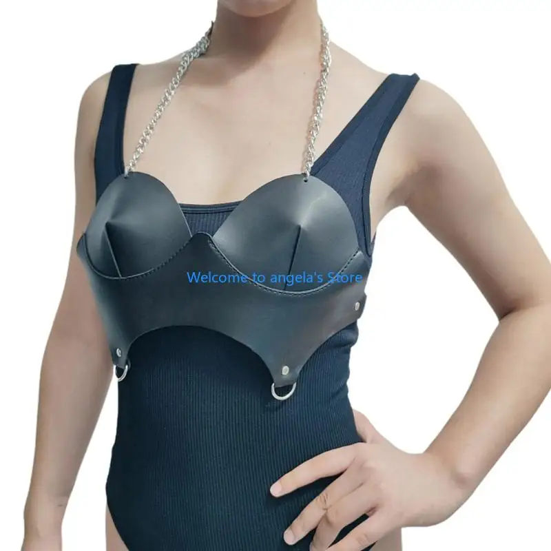 

X4YC Регулируемый бюстгальтер-балконет с открытой пряжкой сзади, бюстье из искусственной кожи, верхнее нижнее белье