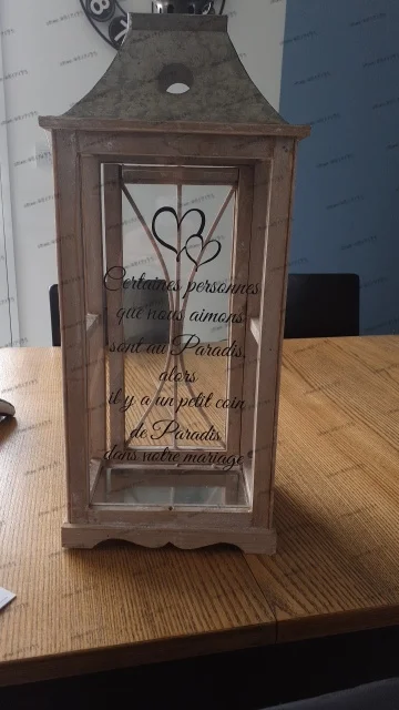 Mariage Candle Box Vinyl Sticker Paradis Memory Welcome Wedding Decals Decoration “dans notre mariage”Small Decors Art