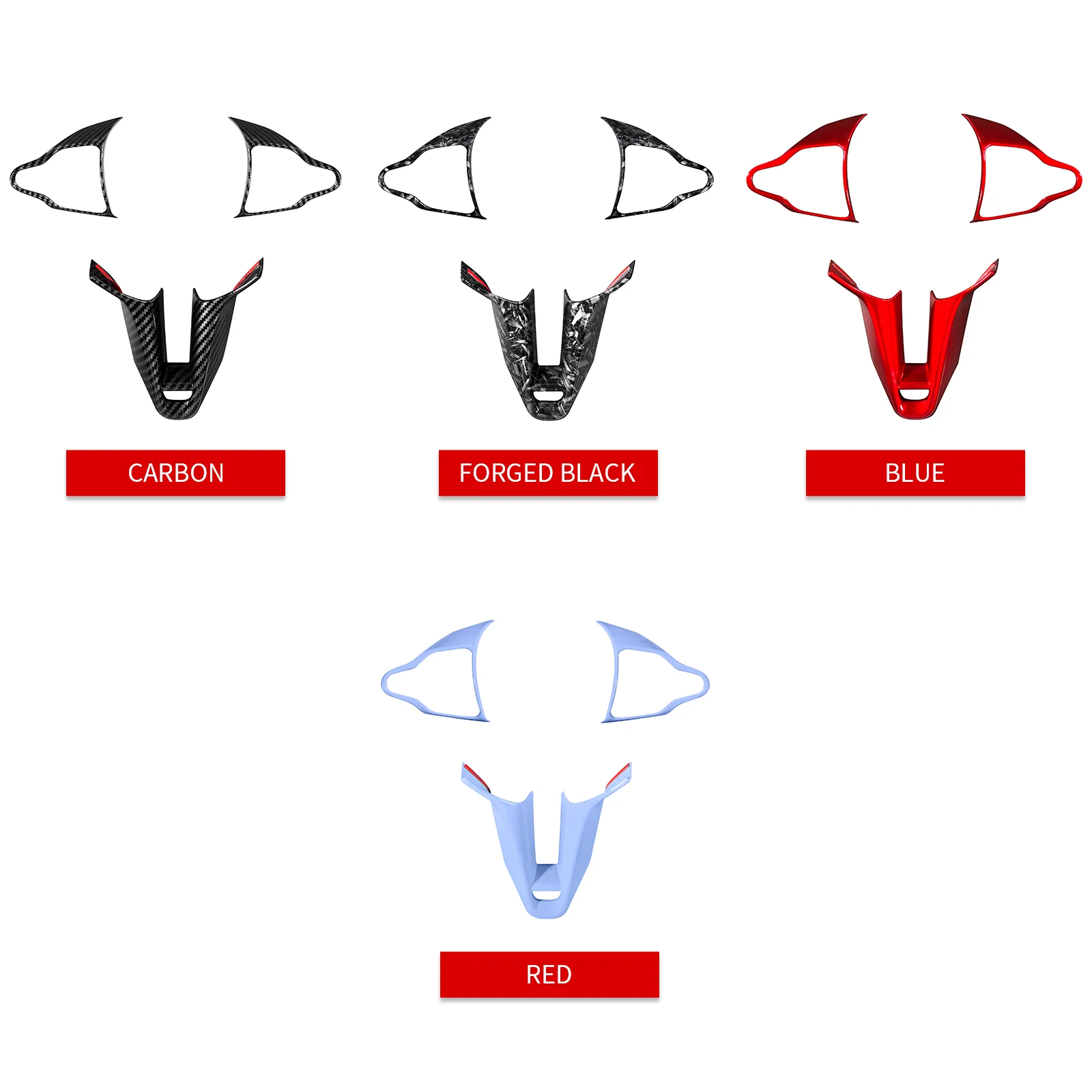 Auto Inner Steering Wheel Button Cover V Style Bottom Chin Trim Panel For Hyundai i20N i30N Kona N/Elantra N/ Veloster N /Line view 6