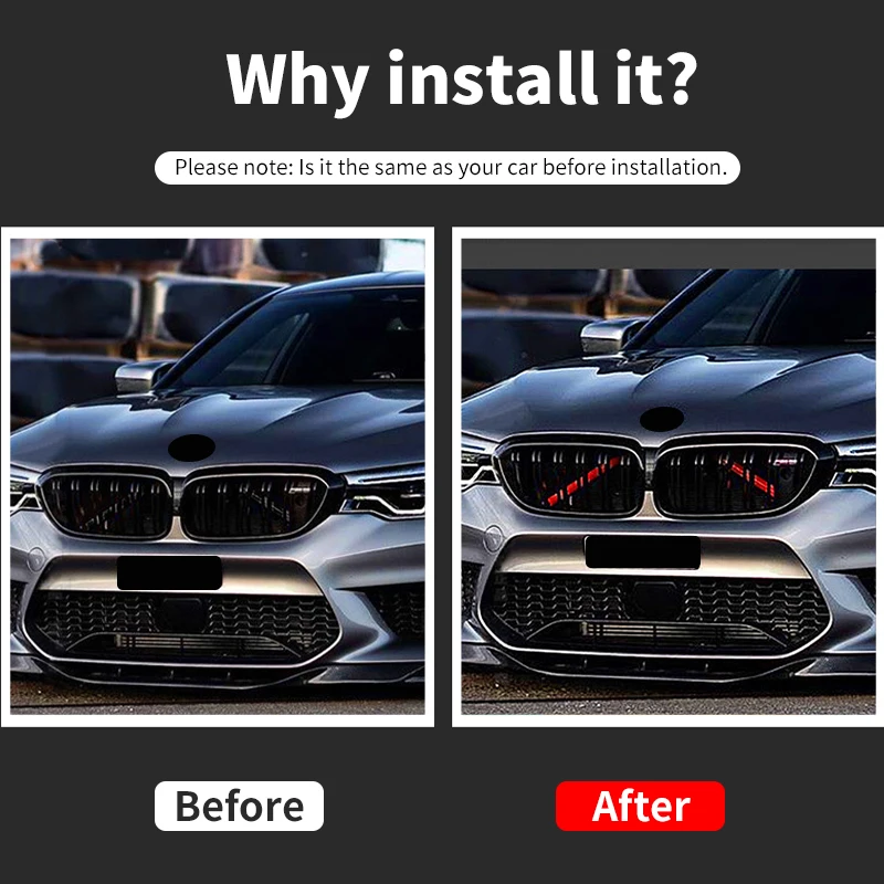 For BMW 1 3 4 5 6 7 Series F20 F21 F22 F23 F30 F31 F32 F33 F34 F36 G30 G31 G32 G11 G12 GT Car Front Grille Decoration Strips