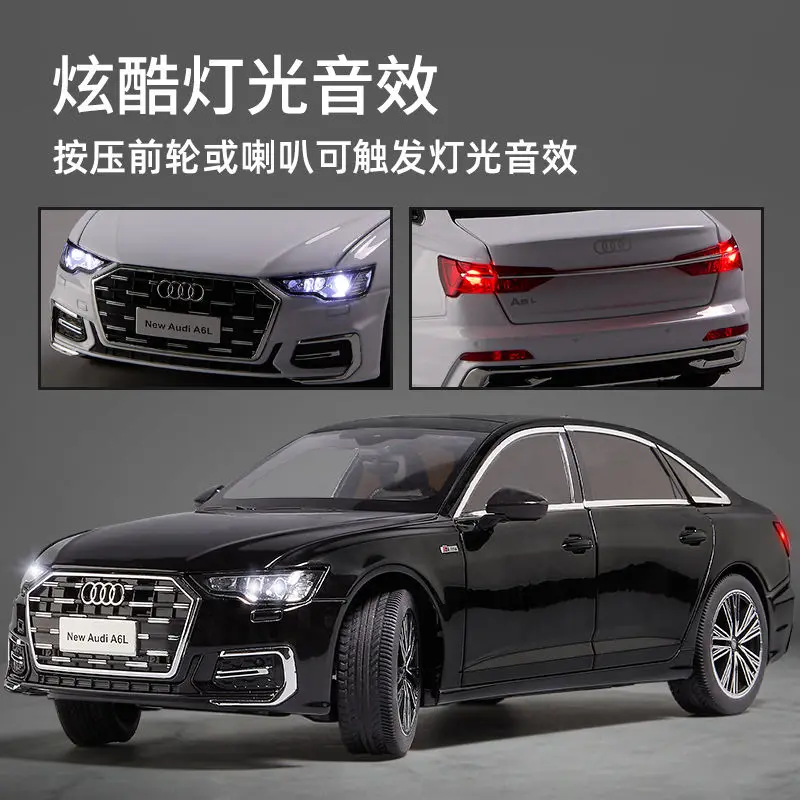 アウディ-a6合金車モデル,音と光,プルバックシミュレーション,子供のおもちゃギフト,装飾品コレクション,1:18