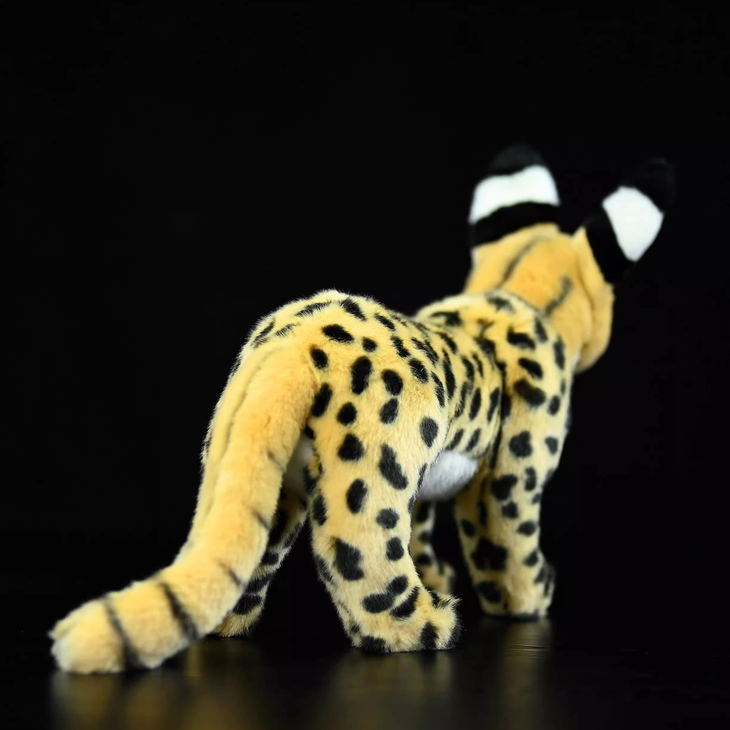 Simulated Animal Leptailurus Serval Caracal Bush Cat Cheetah Wild Nature Zoo Model Plush Toy Stuffed Doll Girl Boy Friend Gift - view 4