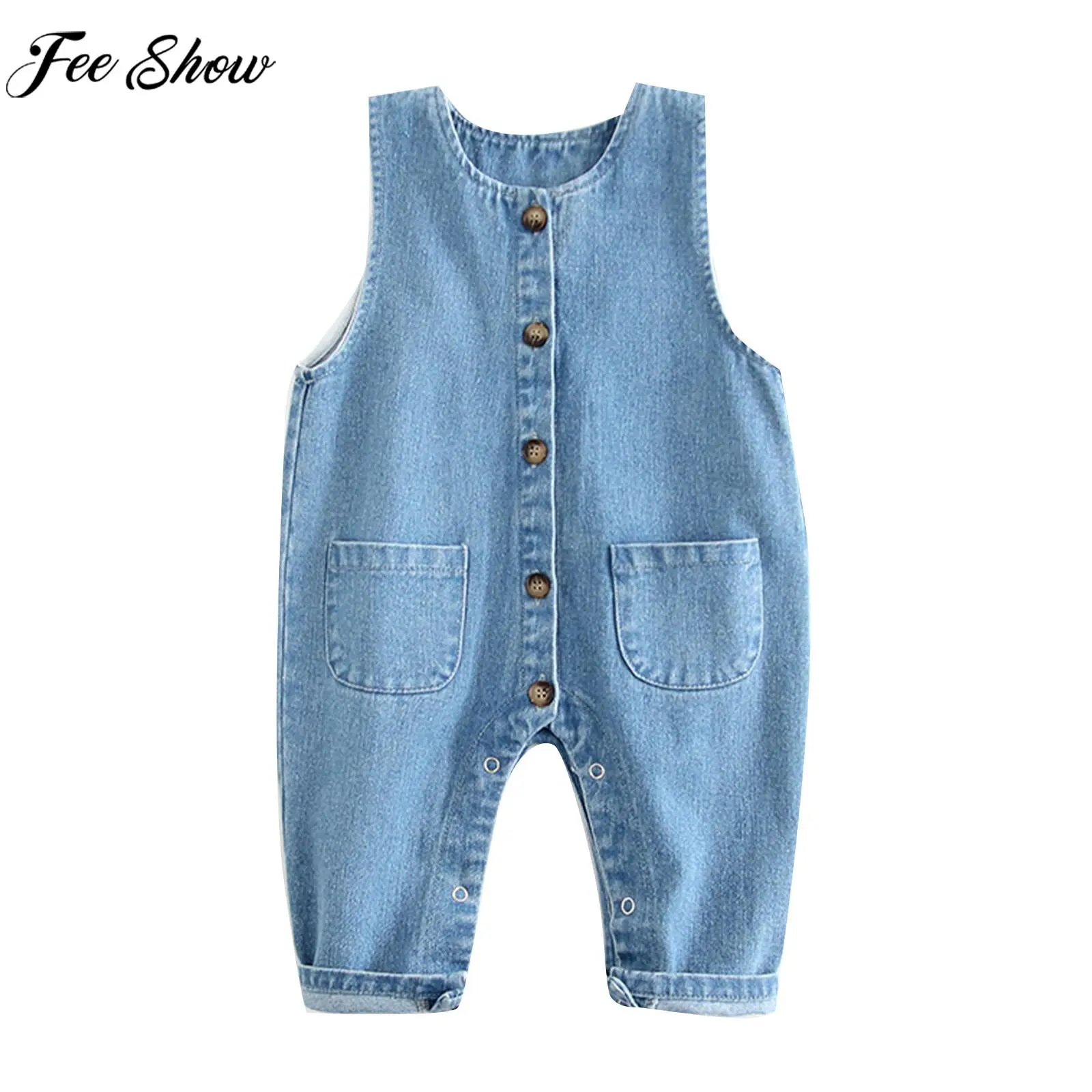 

Unisex Infant Fashion Casual Suspender Pants Boys Girls Spring Autumn Preppy Style Denim Overalls Cute Jeans Homewear Streetwear