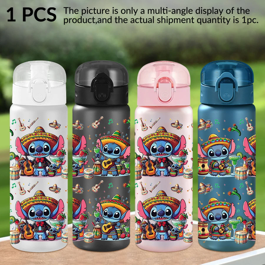 

1Pc Disney Stitch Music Pattern 26oz Plastic Water Bottle Outdoor Sports Water Cup Birthday/Homecoming Gift