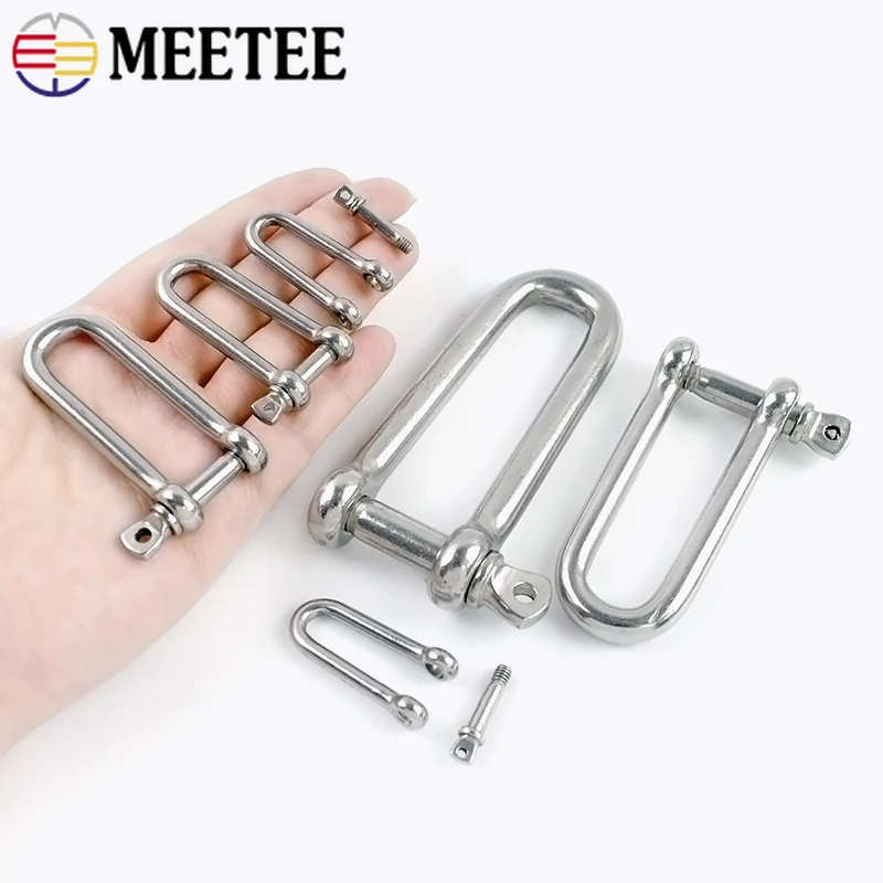 

2/5P 304 Stainless Steel Extended D Ring Buckle for Belt Backpack Carabiner Clip Clasp Bag Detachable Buckles DIY Hardware