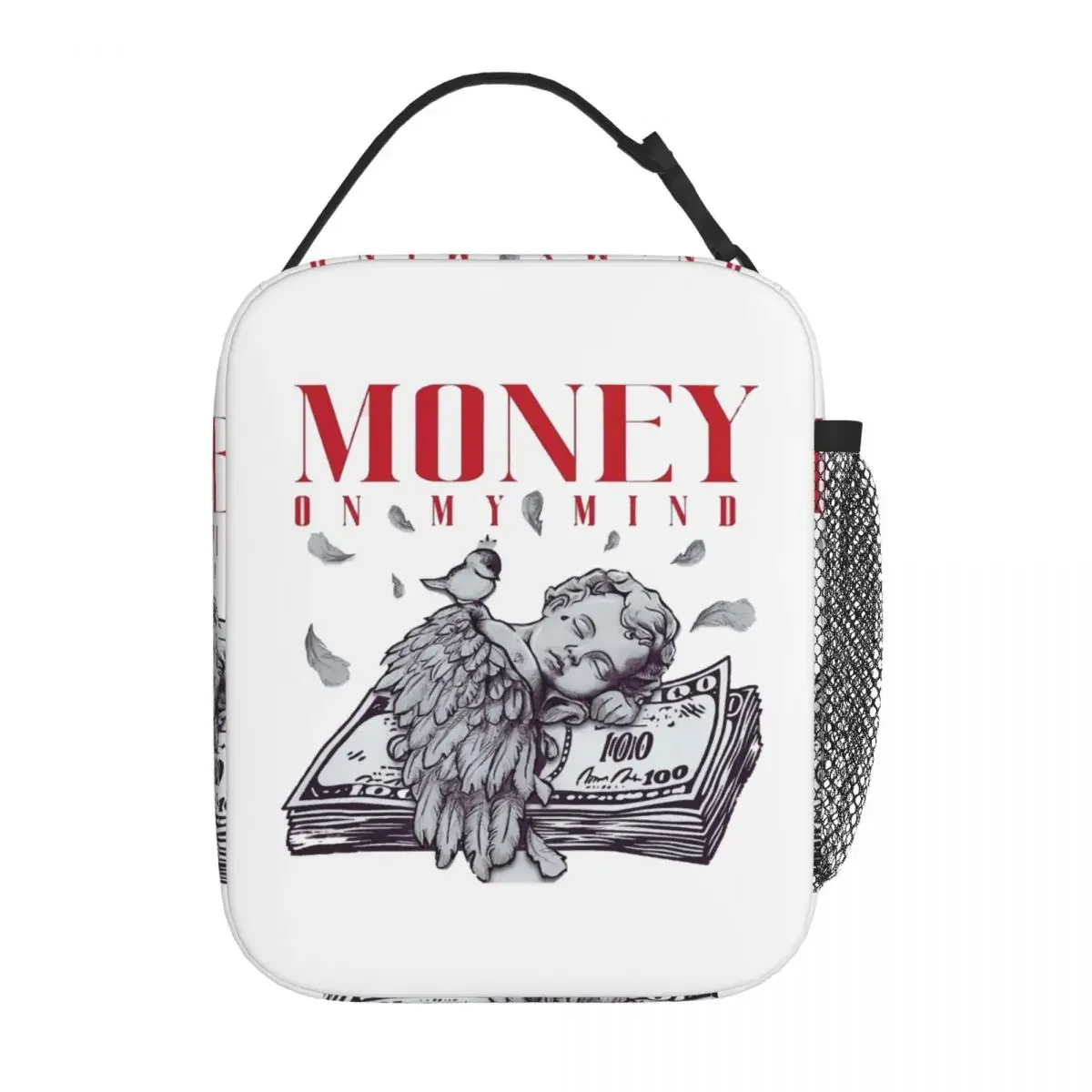 

Money On My Mind Angel Money Angel Insulated Lunch Bag for Men Women Food Container Portable Thermal Cooler Lunch Boxes For Work