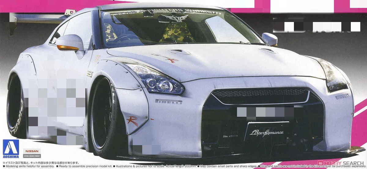 

Aoshima 05403 Static Assembled Car Model Toy 1/24 Scale For Nissan LB Wide Body R35 GT-R Ver.2 Car Model Kit