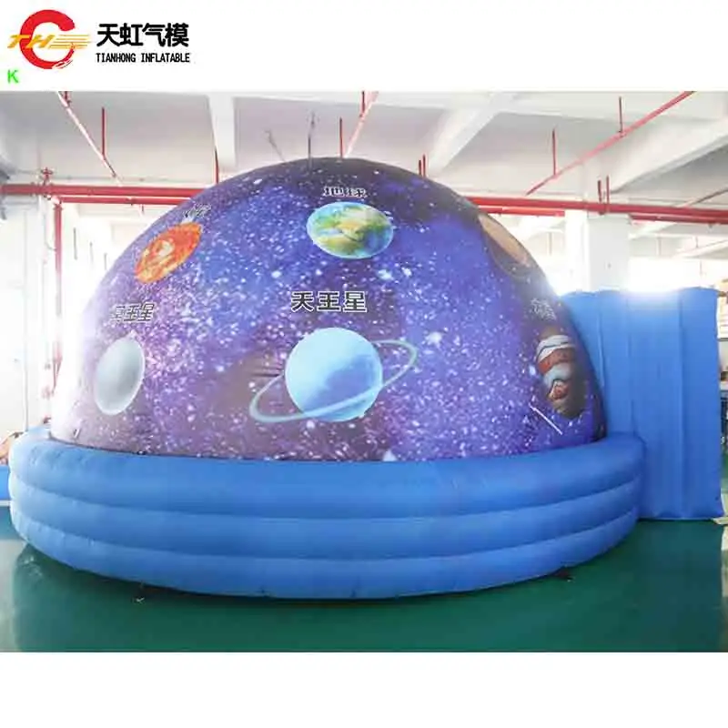 Snelle verzending 6m dia gigantische opblaasbare planetariumtent in projectieve opblaasbare koepeltent voor onderwijs