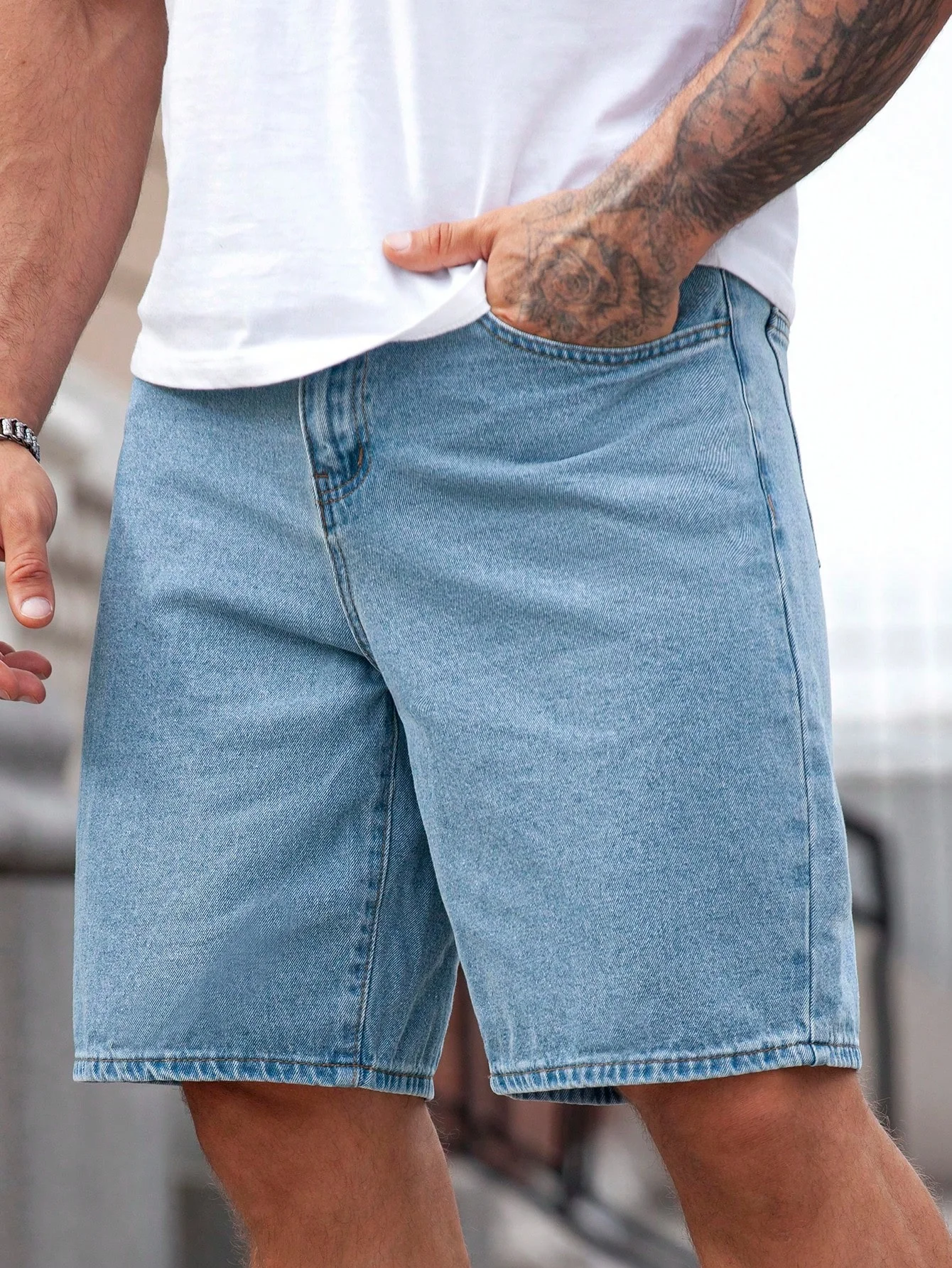 Levis Jeans 501 - Stilvolle, locker sitzende blaue Jeansshorts für