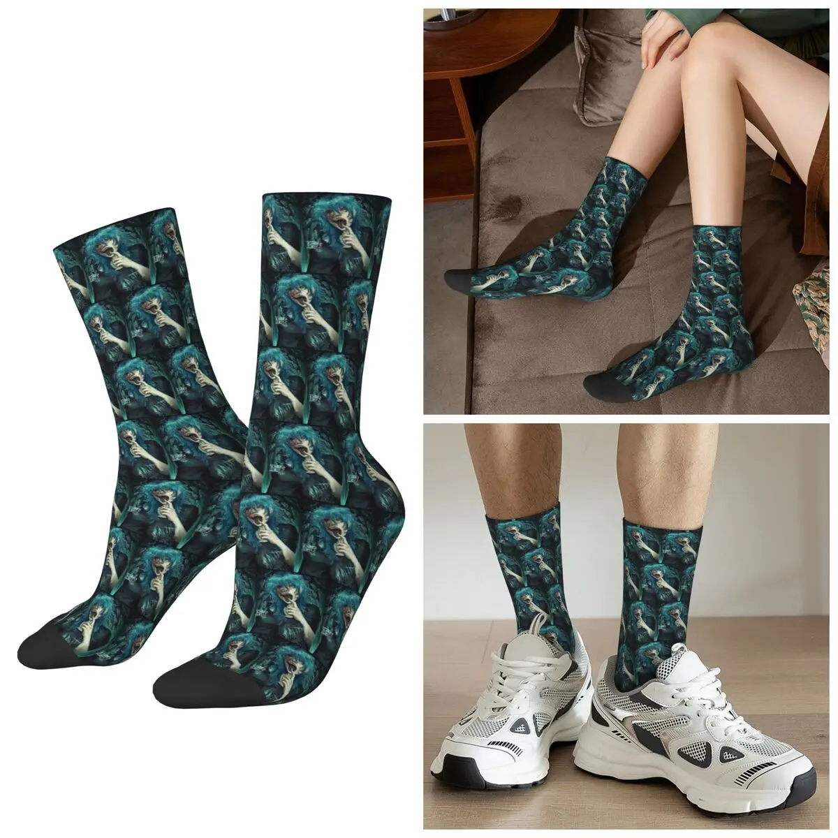 All Seasons Sally Face Game Anime SF Horror Sal Fisher Socks Harajuku Sport Middle Tube Socks Funny Stockings for Men Women