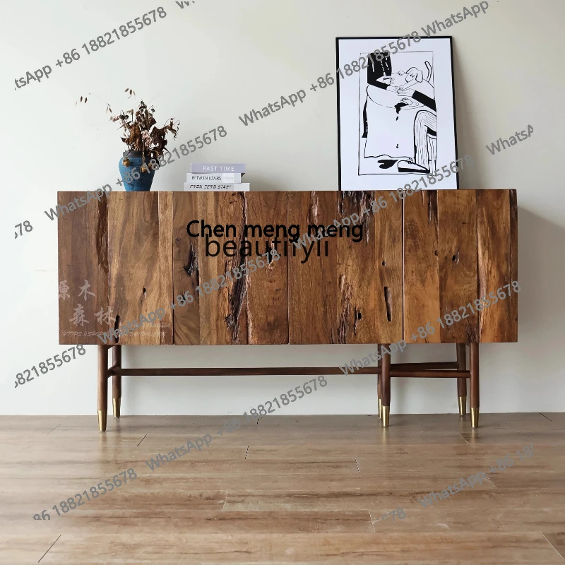 

Vertical door, dining side storage, porch cabinet storage, modern simple solid wood zen homestay creativity H H