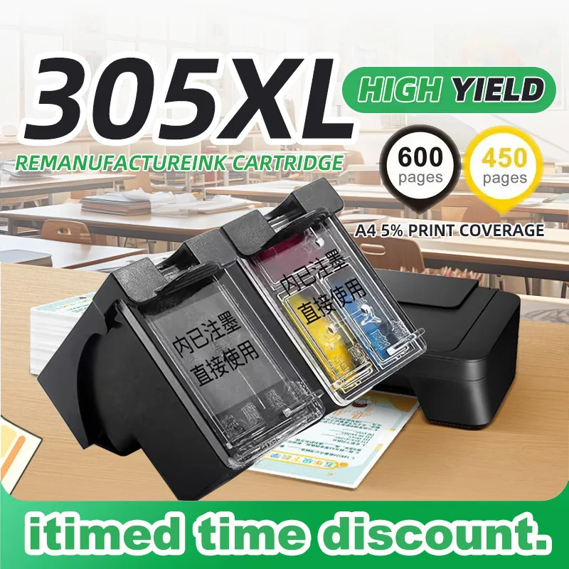 

305XL Refilled Ink Cartridge Replacement for HP 305 XL For hp 305 DeskJet 2710 2720 4110 4120 4130 ENVY 6010 6020 6030 6420