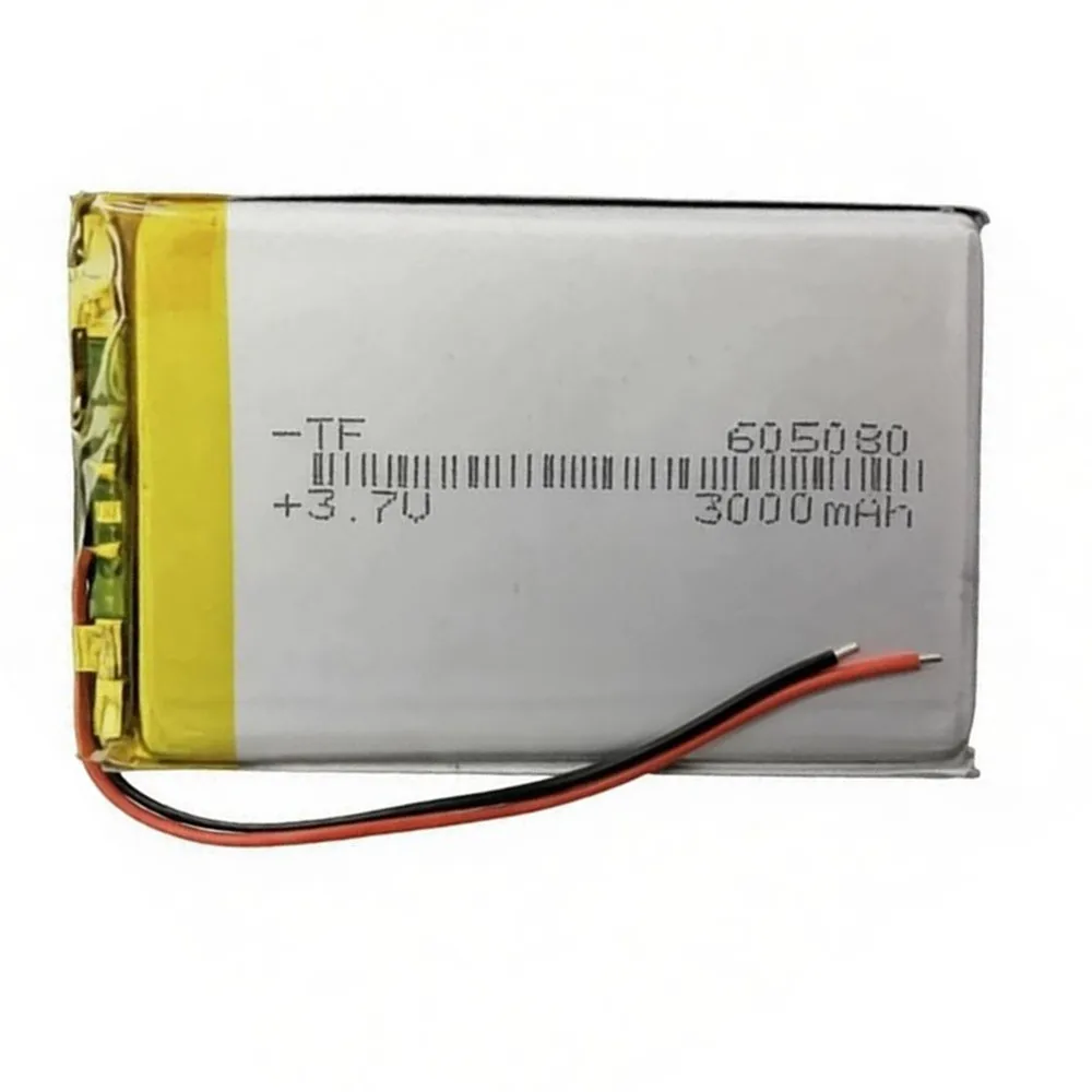 1-10PCS 3000mAh 3.7V 605080 655080 Polymer Lithium Rechargeable Battery For GPS DashCam Tablet PC Bluetooth Headset Headphone