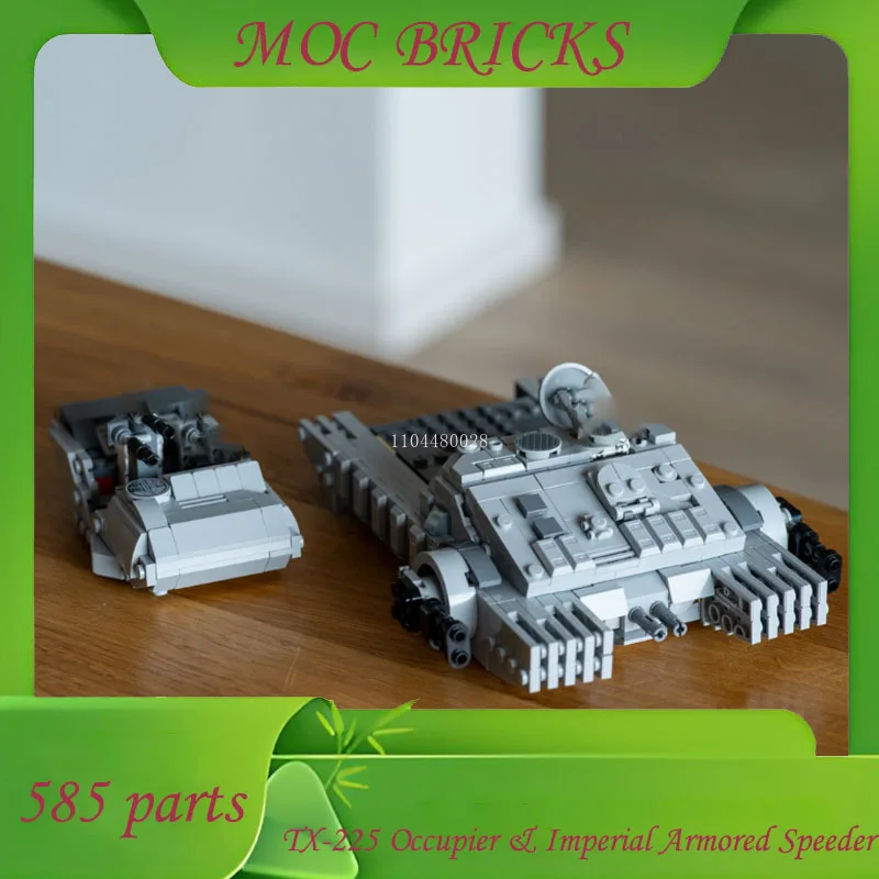 

Настроить 585, детали TX-225, танк для занятий, имперский бронированный спидер, военный корабль, боевая модель, строительные блоки, игрушки, подарки