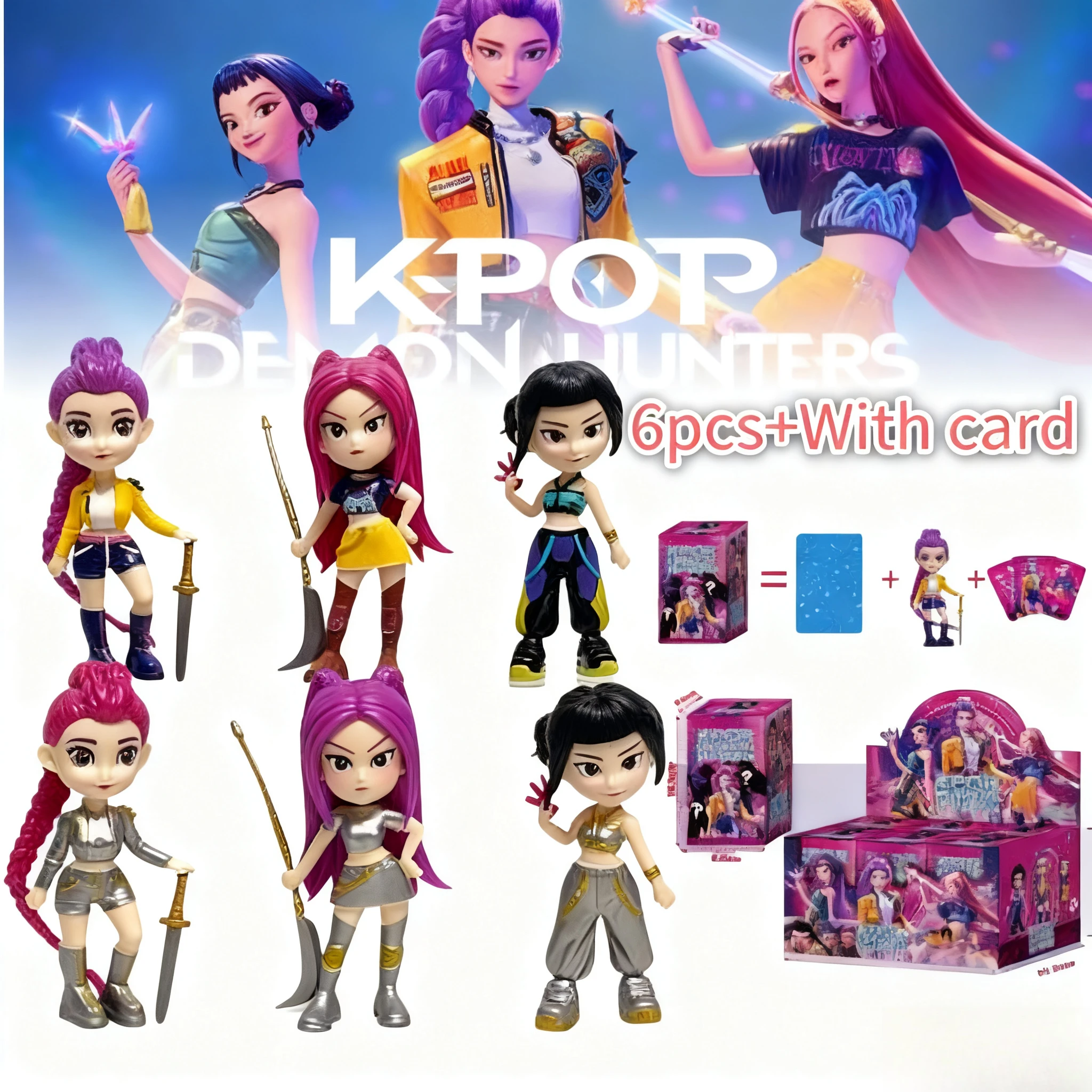 2026 K-POP Monster Hunt K-Pop Monster Hunt Modelo Feito à Mão Caixa Cega Vinil PVC Boneca Lumira Zoe Surpresa Figura Colecionável