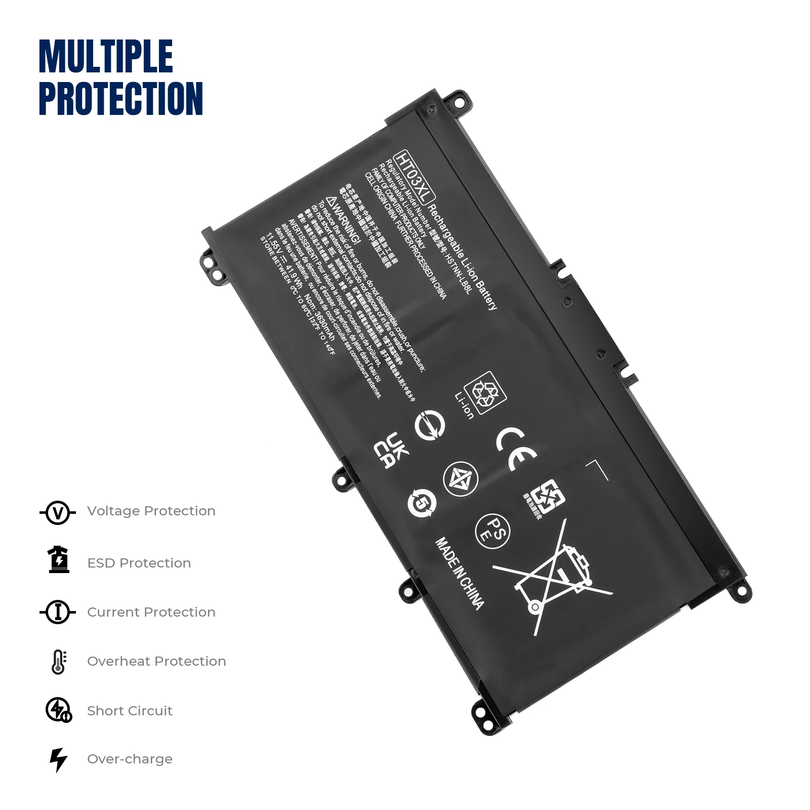 YOOFAN HT03XL Laptop Battery For Pavilion HP 14-CE0025TU 14-CE0034TX 15-CS0037T 250 255 G7 HSTNN-LB8L L11421-421 HSTNN-LB8M/DB8R