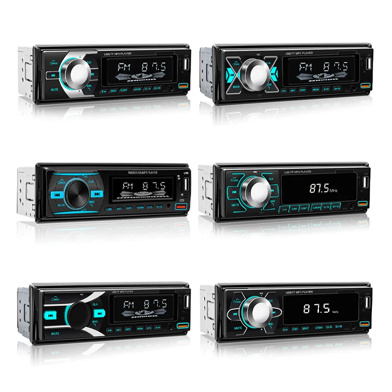 HIPPCRON 6 IN1 Auto 1DIN Radio Audio Stereo MP3-Player BT5.1 Multimedia Digital Stereoanlage für Auto Universell Farbig Aux-Eingang USB – Detail 1