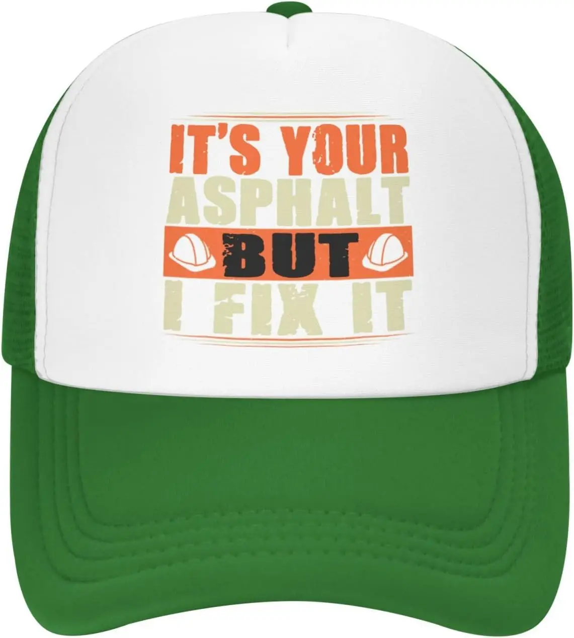 Its Your Asphalt But I Fix It Trucker Hat Construction Worker Graphic Adjustable Baseball Cap Unisex