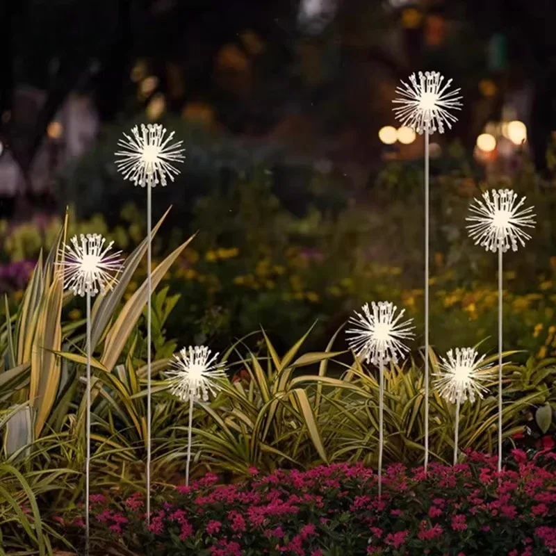 Outdoor lawn light waterproof courtyard garden villa decoration LED light dandelion flower lawn floor plug ambient light