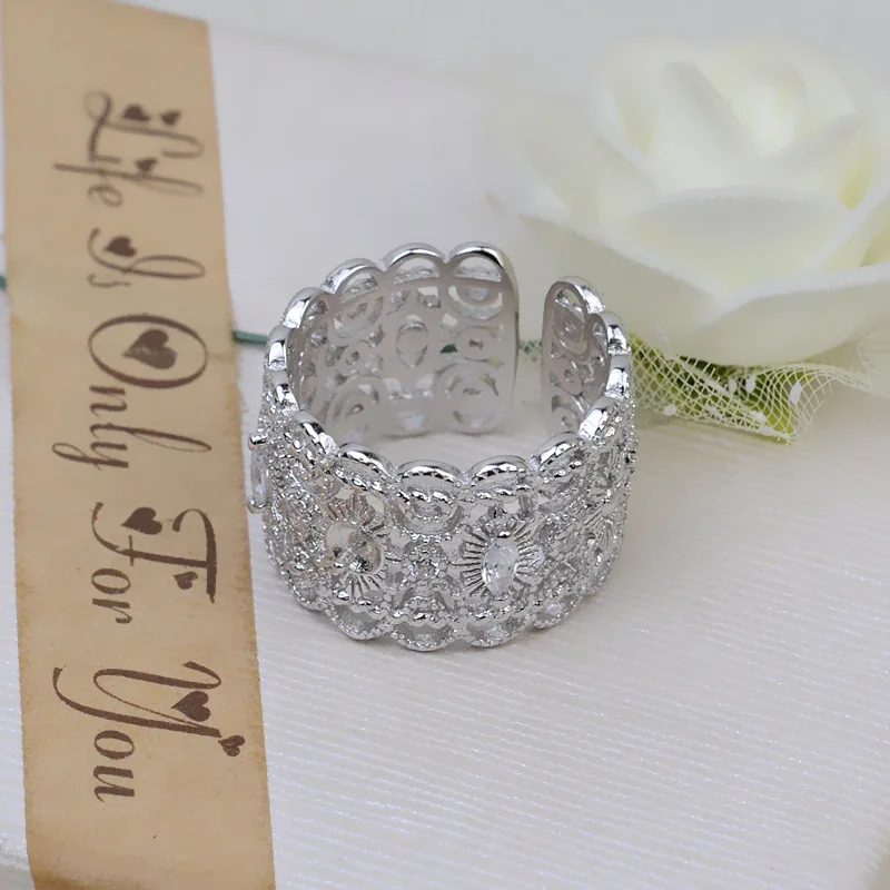 S925 Sterling Silver Adjustable Finger Ring Mountings Base Setting Findings Jewelry Mount Accessories for 5-7mm Pearls