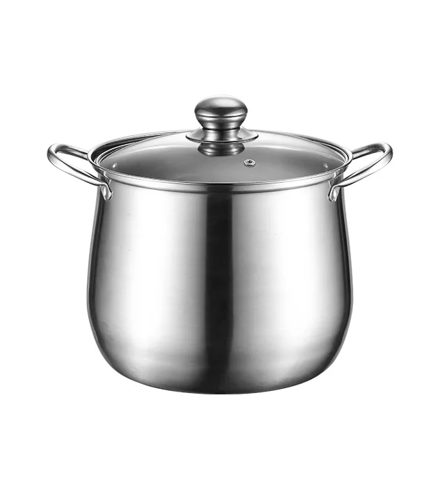 

1 Pcs Super Large Capacity Soup Pot 304 Stainless Steel Extra High Pot Household Thickened Steaming Stewing Pot Electromagnetic