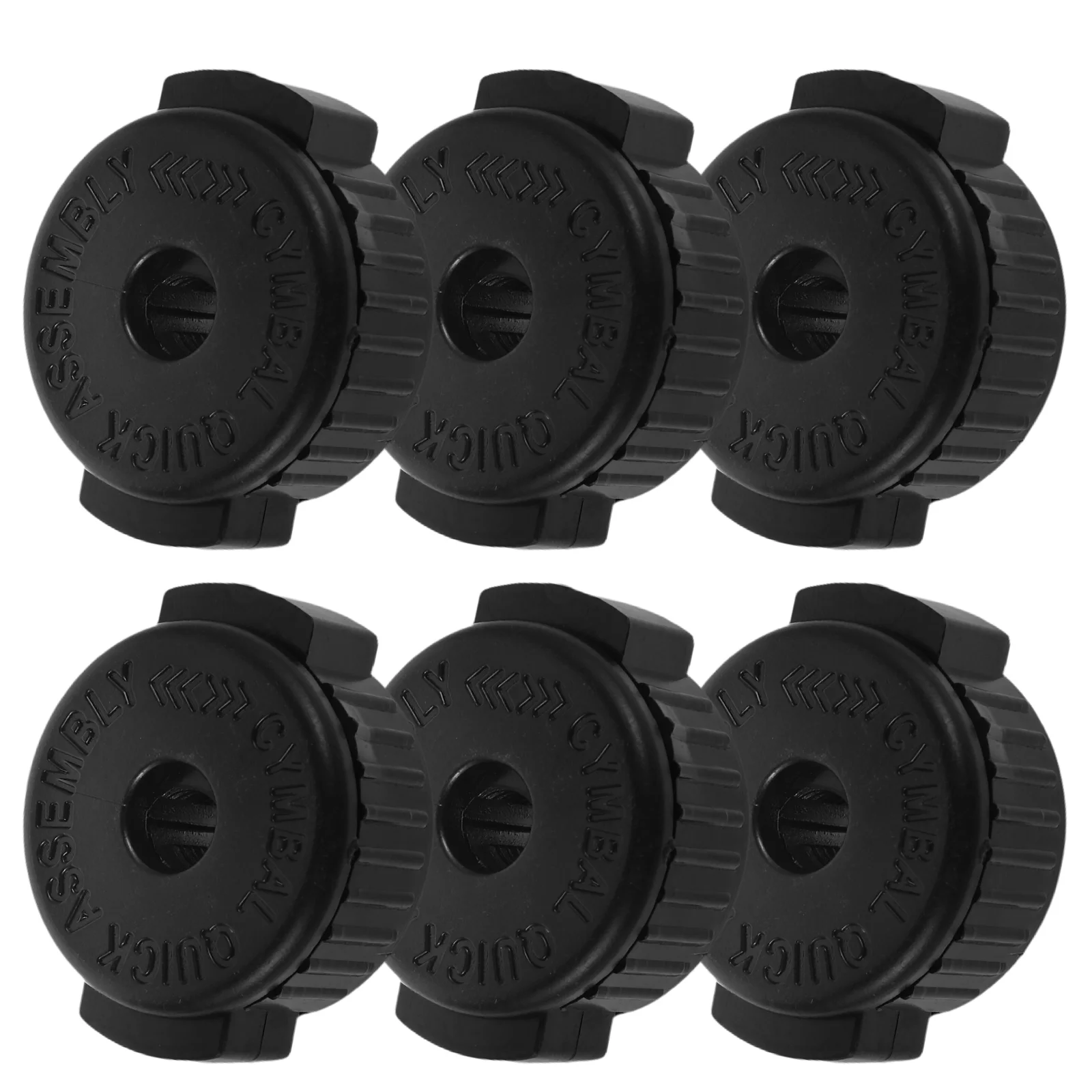 

6Pcs Plastic Cymbal Quick Release Nut Black Drum Stand Screw Cover Fixing Buckle Percussion Drum Kit Hardware Replacement
