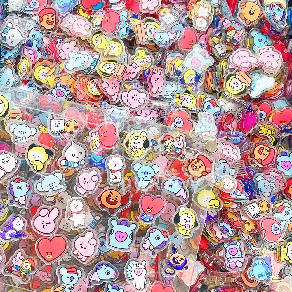 BT21 800-piece 1/2cm mini exquisite acrylic sheets, DIY fridge magnets, phone case materials, anime cartoon gifts and toys - view 2