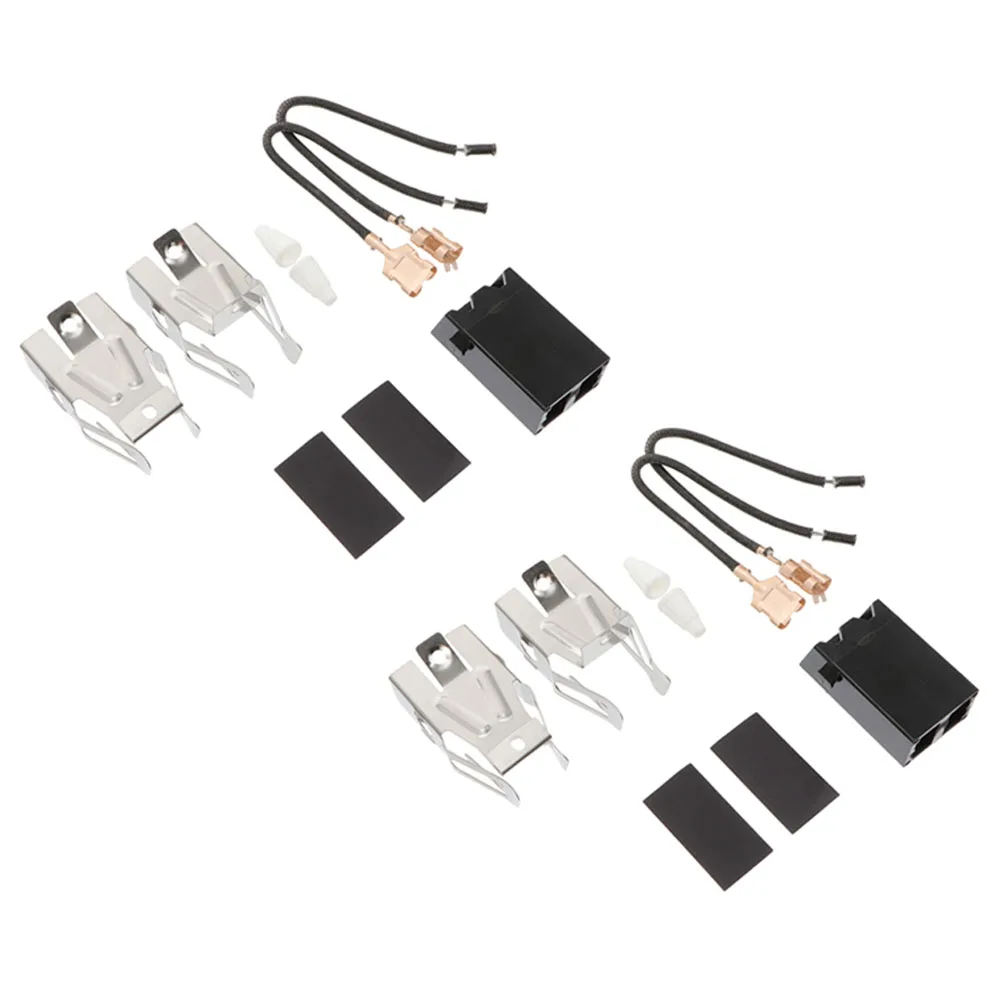 

2 Sets Oven Plug Kit Stove Burner Socket Receptacle Range Terminals Element Burners Replacement Durable Material Easy Install