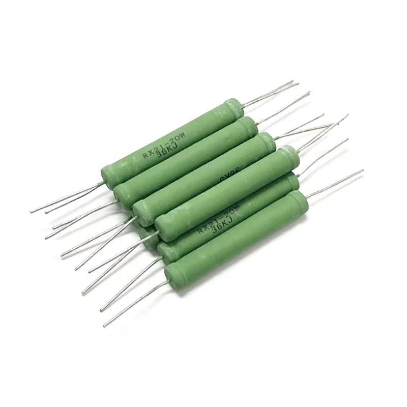 10PCS RX21 20W Wirewound Resistor 0.1Ω–10KΩ High Power Cement Resistor image 3