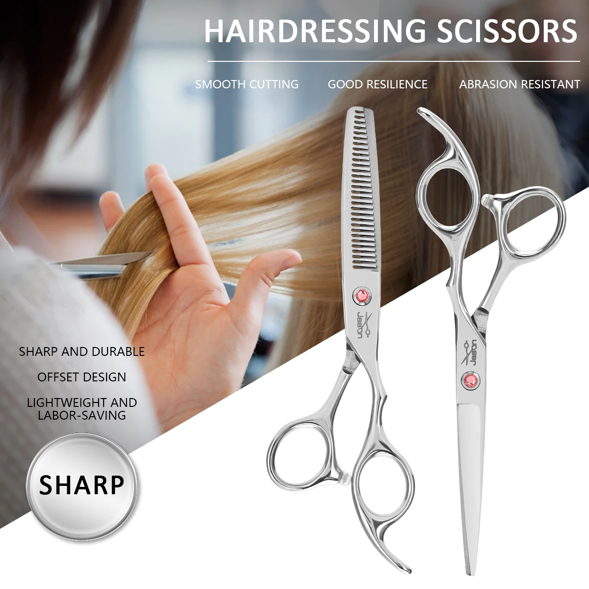 

Hair Cutting Scissors 6" for Barbers | Professional Sharp Styling Shears | Stainless Steel | Hot Sale Hairstyling Tools