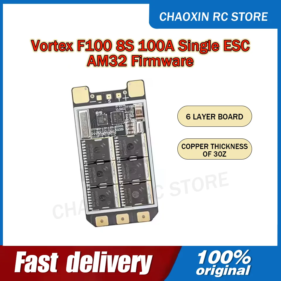Vortex F100 8S 100A Single ESC DShot OneShot PWM 4-8s for Fixed-wing Aircraft Racing Drones Drone Accessories 1 sold byShuhang R