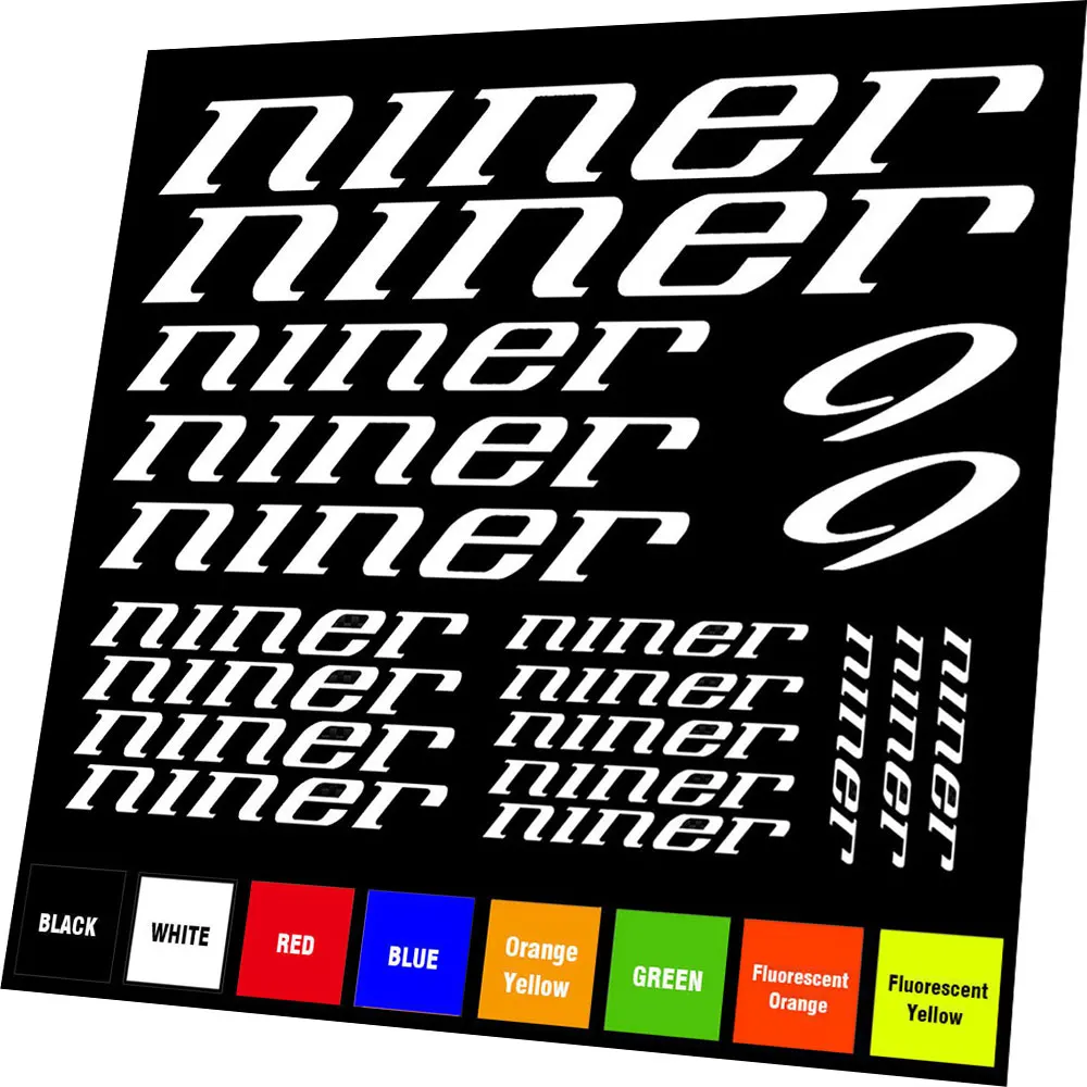 For Niner Mountain Bike Frame Decals Stickers Graphic Adhesive Set Vinyl / Available in all Colours