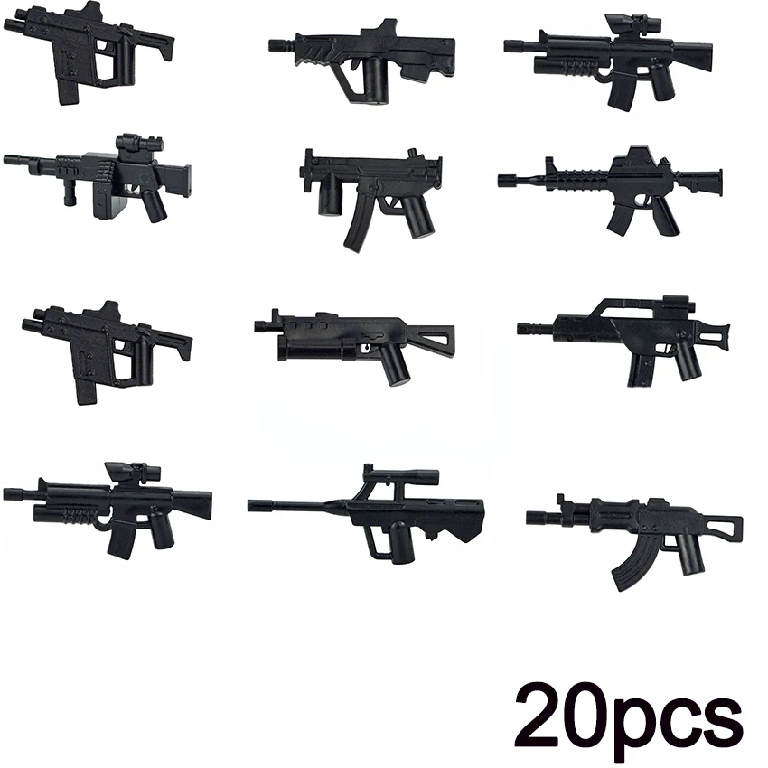 WW2 Military SWAT Guns Bricks Model Series Weapon Gun Assemble Educational MOC Army Building Blocks Soldier Militaries Kid Toys