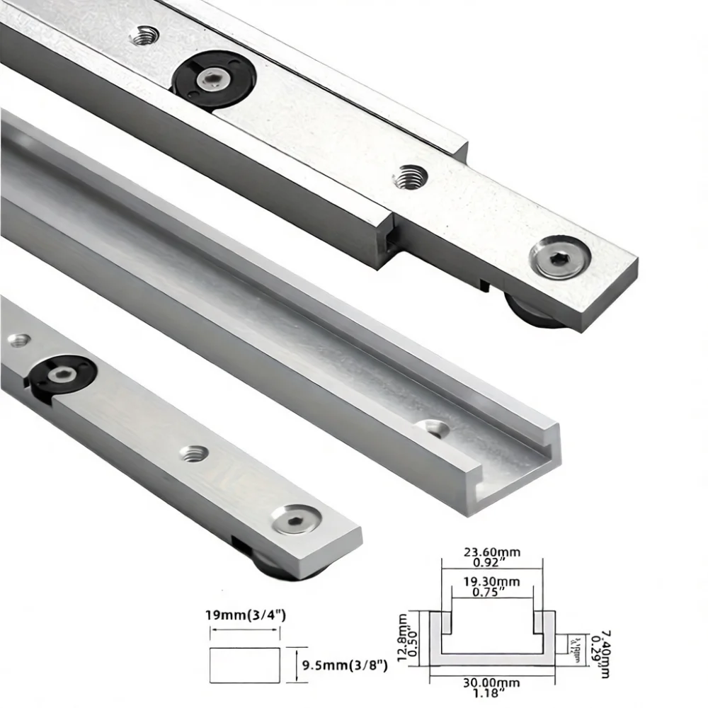 Miter Slider T Slot Track Aluminum Alloy Woodworking Tool Precision Guide Rail Jig Accessory For Workbench Table Saw System